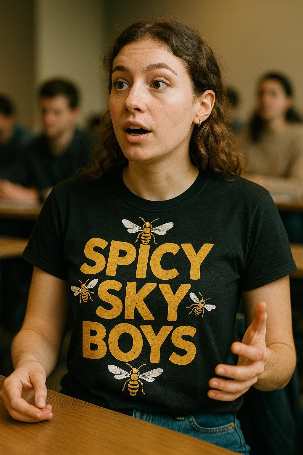 "Spicy Sky Boys" black wasps t shirt - a birthday gift for wasps lover