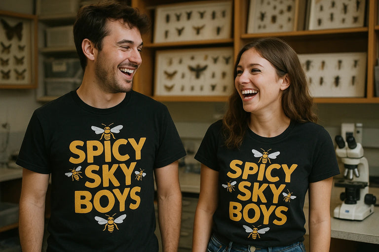 Person wearing the black wasps t shirt graphic tee - 