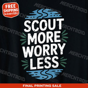 "Scout More Worry Less" rivers t shirt - product photo 9