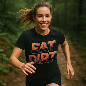 "Eat Dirt" trail running shirts - product photo 9