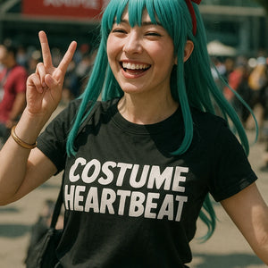 "Costume Heartbeat" black cosplayers shirts - a birthday gift for cosplayers lover