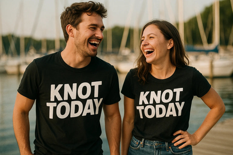 Person wearing the black boating tee shirts graphic tee - 