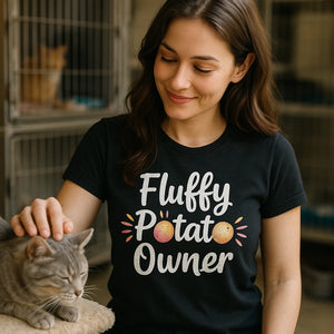 "Fluffy Potato Owner" cats t shirt - product photo 9