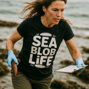 "Sea Blob Life" cucumber t shirt - product photo 8