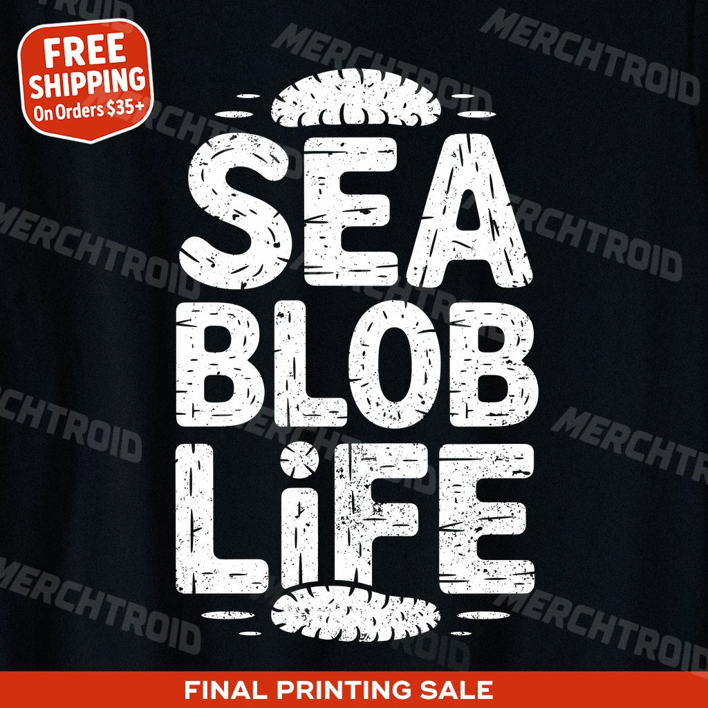 "Sea Blob Life" cucumber t shirt - product photo 10