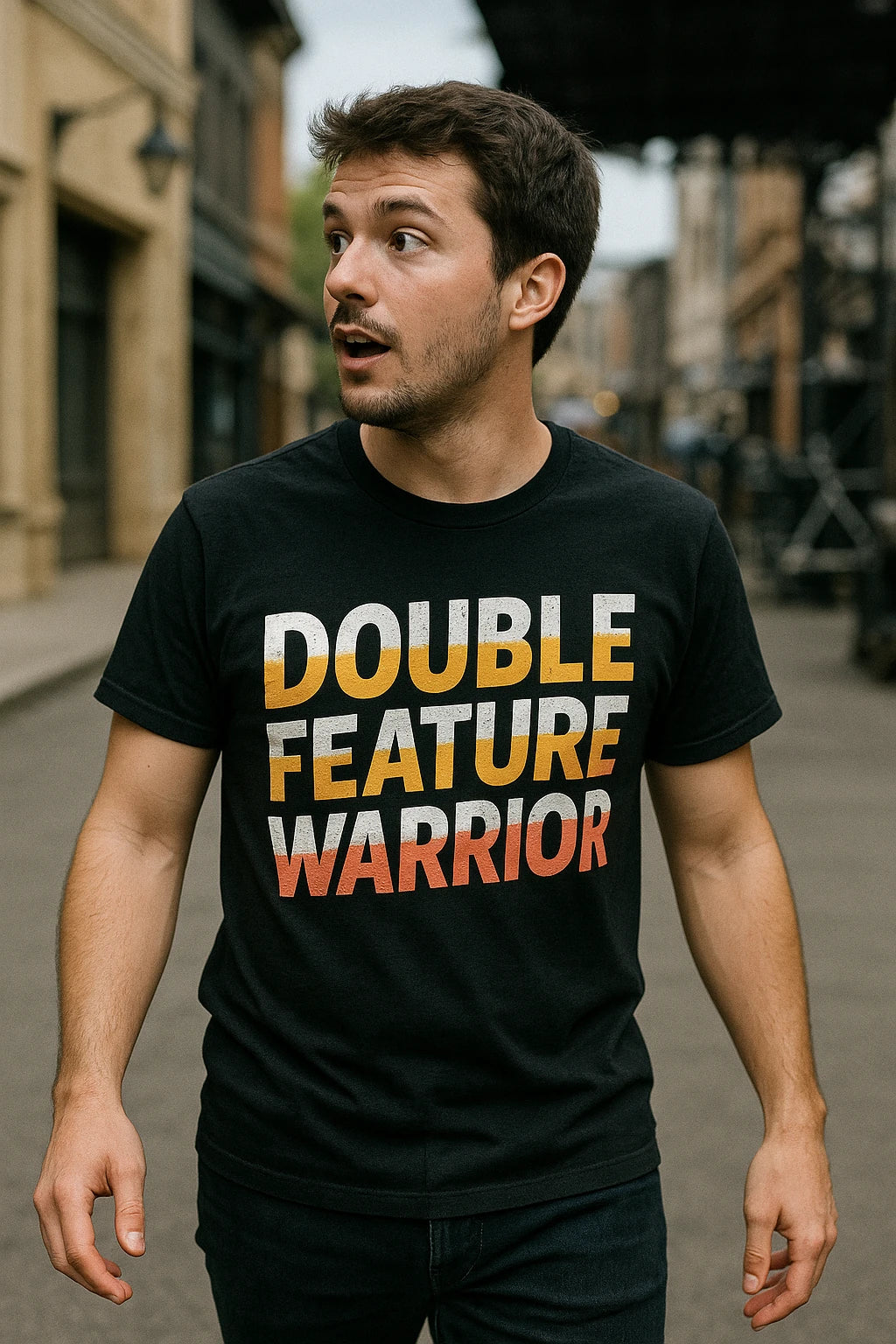 "Double Feature Warrior" graphic tee - product photo 6