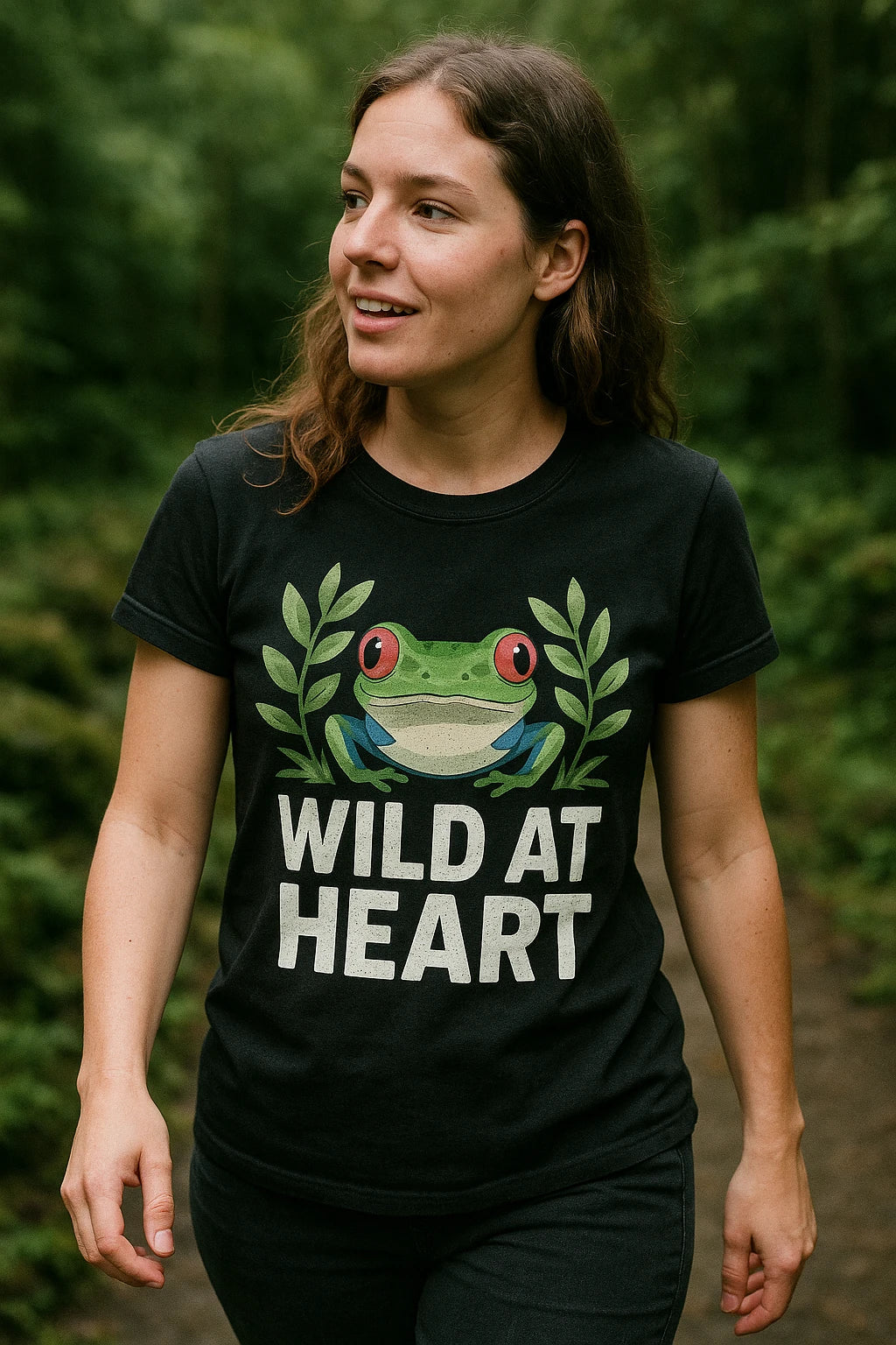 "Wild At Heart" black rainforest shirts - a birthday gift for rainforest lover
