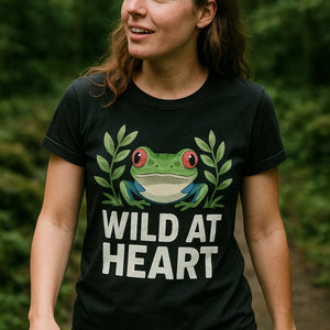 "Wild At Heart" black rainforest shirts - a birthday gift for rainforest lover