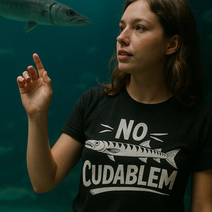 "No Cudablem" black barracuda t shirt - a birthday gift for barracuda lover