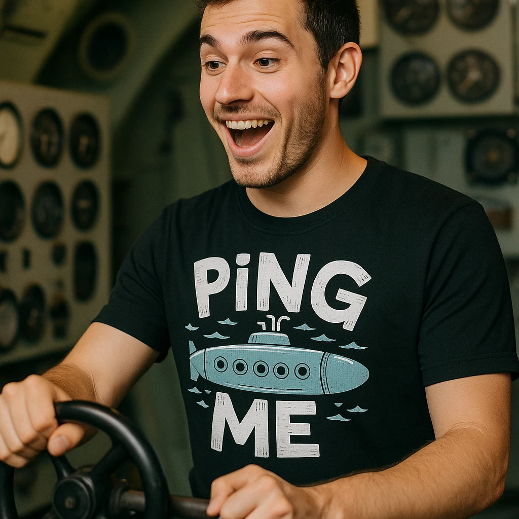 "Ping Me" submarine t shirt - product photo 8