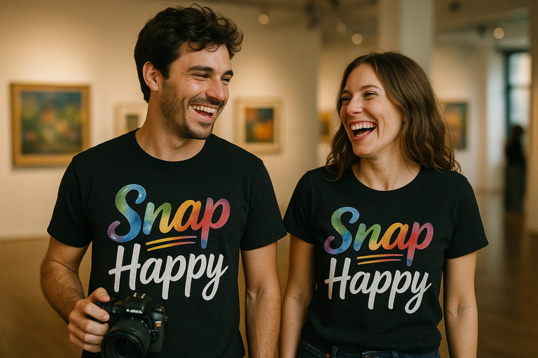 Person wearing the black photographer shirts graphic tee - 