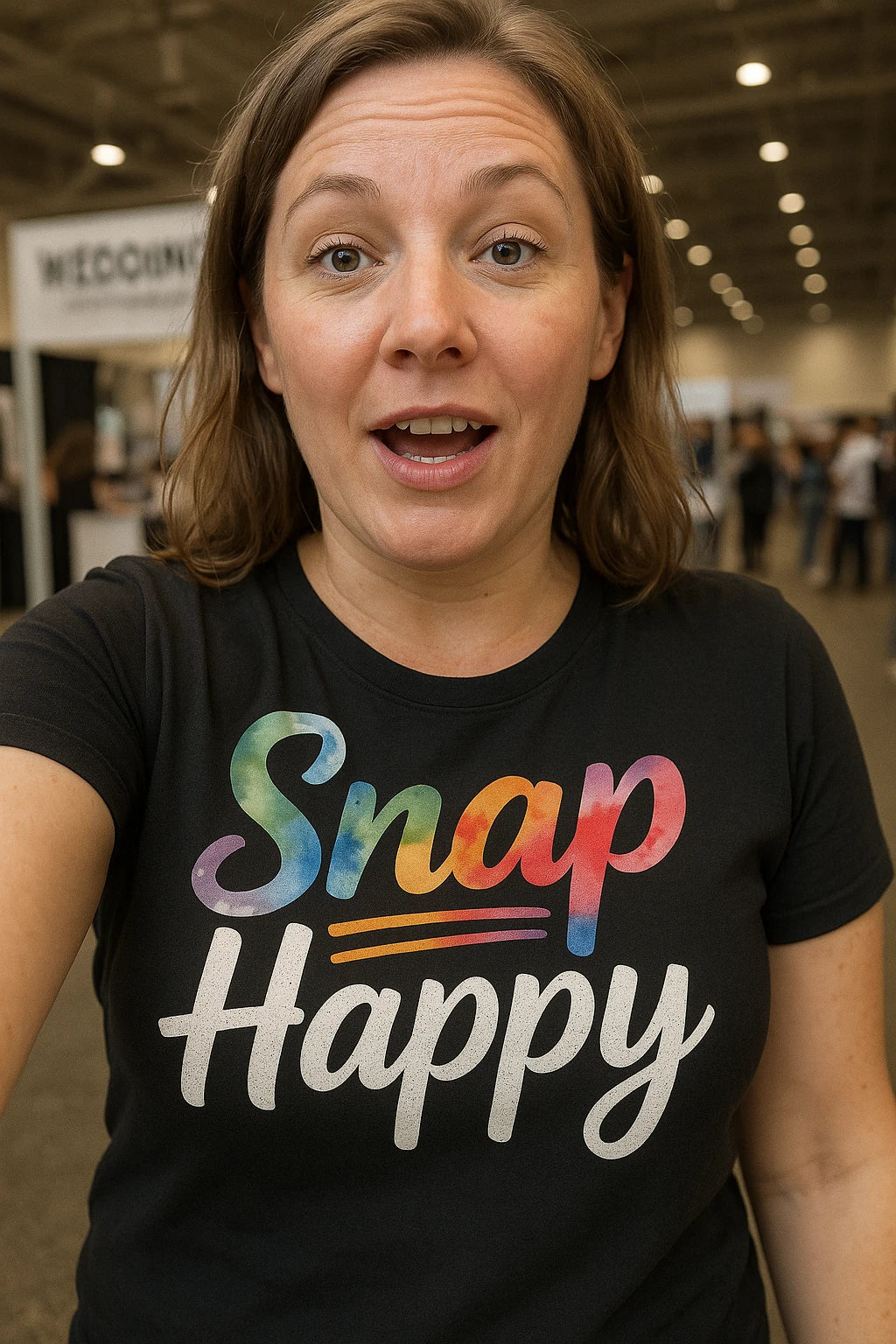 "Snap Happy" black photographer shirts, photographed as gift for photographer boyfriend