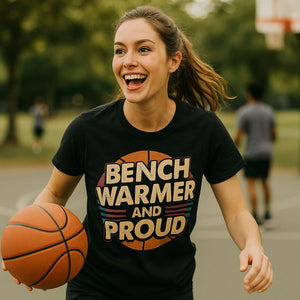 "Bench Warmer and Proud" basketball t shirt - product photo 9
