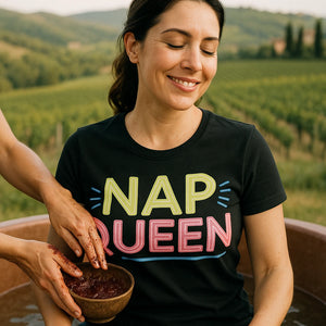"Nap Queen" relaxing t shirt - product photo 8