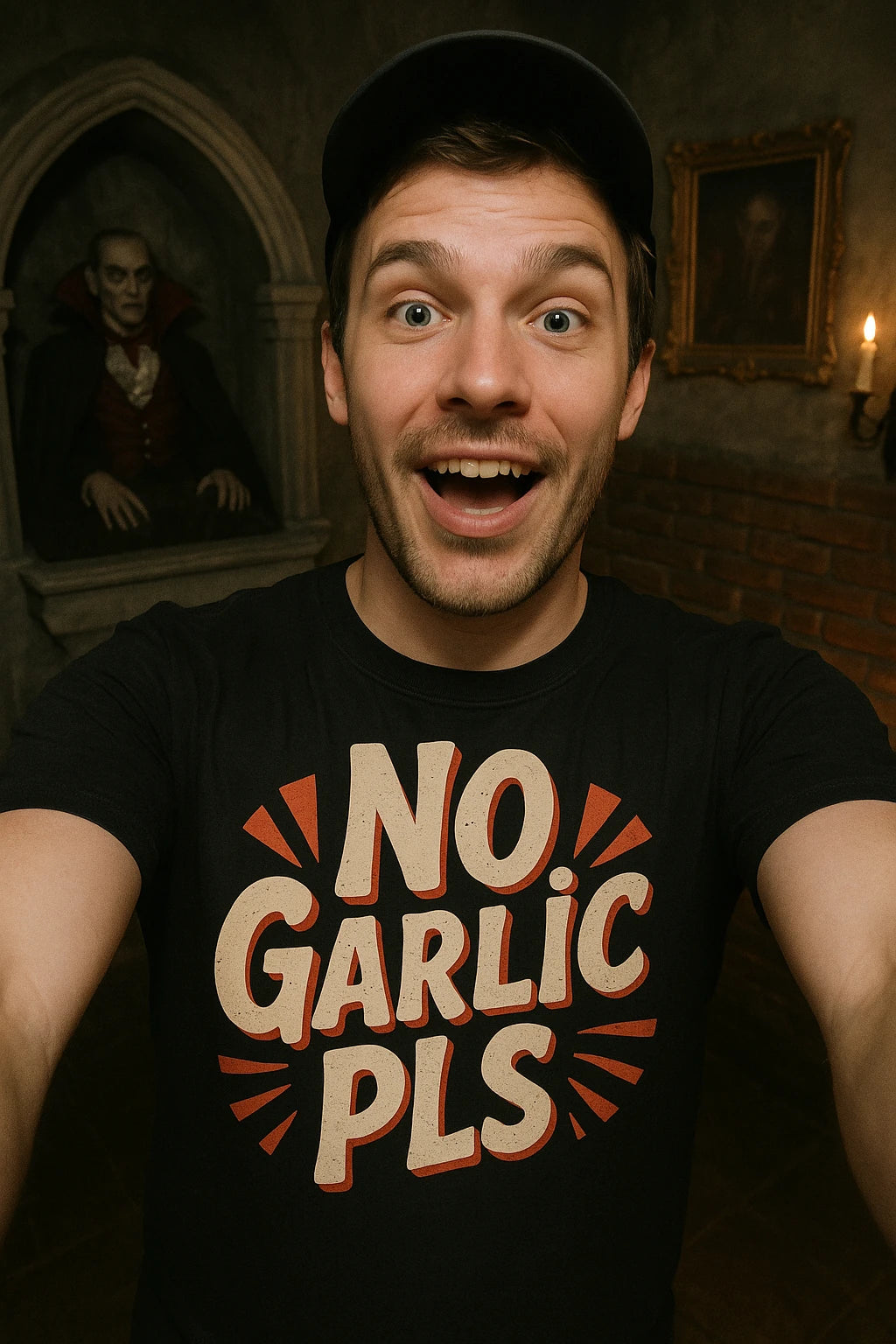 "No Garlic Pls" vampire shirts - product photo 7