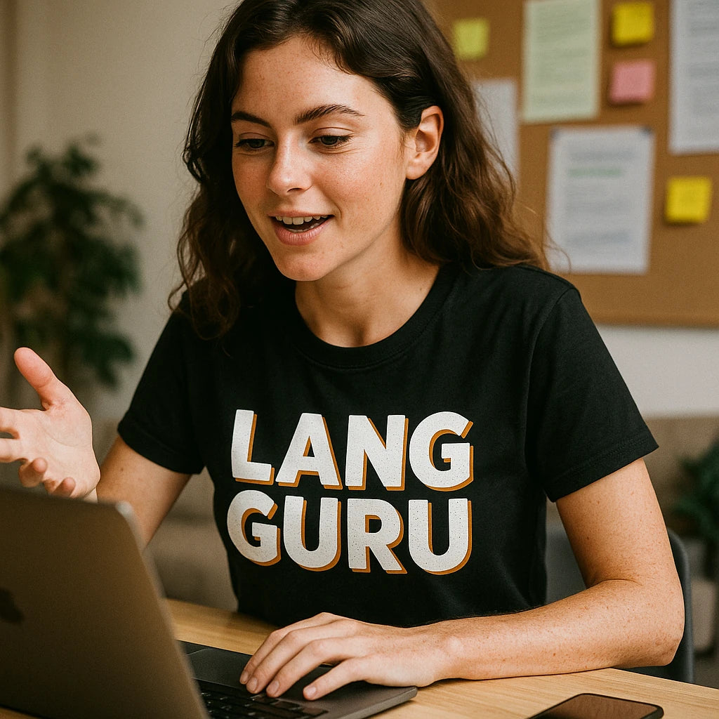 "Lang Guru" translator t shirt - product photo 8