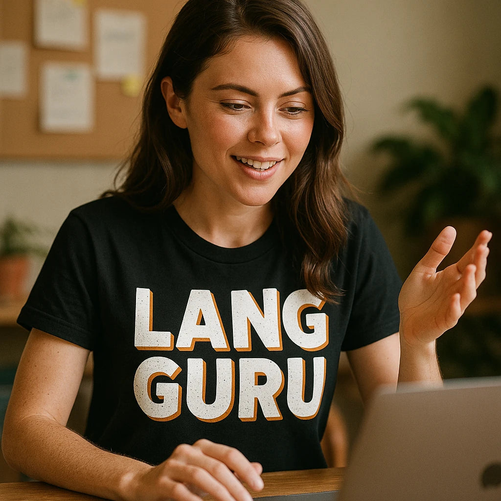 "Lang Guru" translator t shirt - product photo 9
