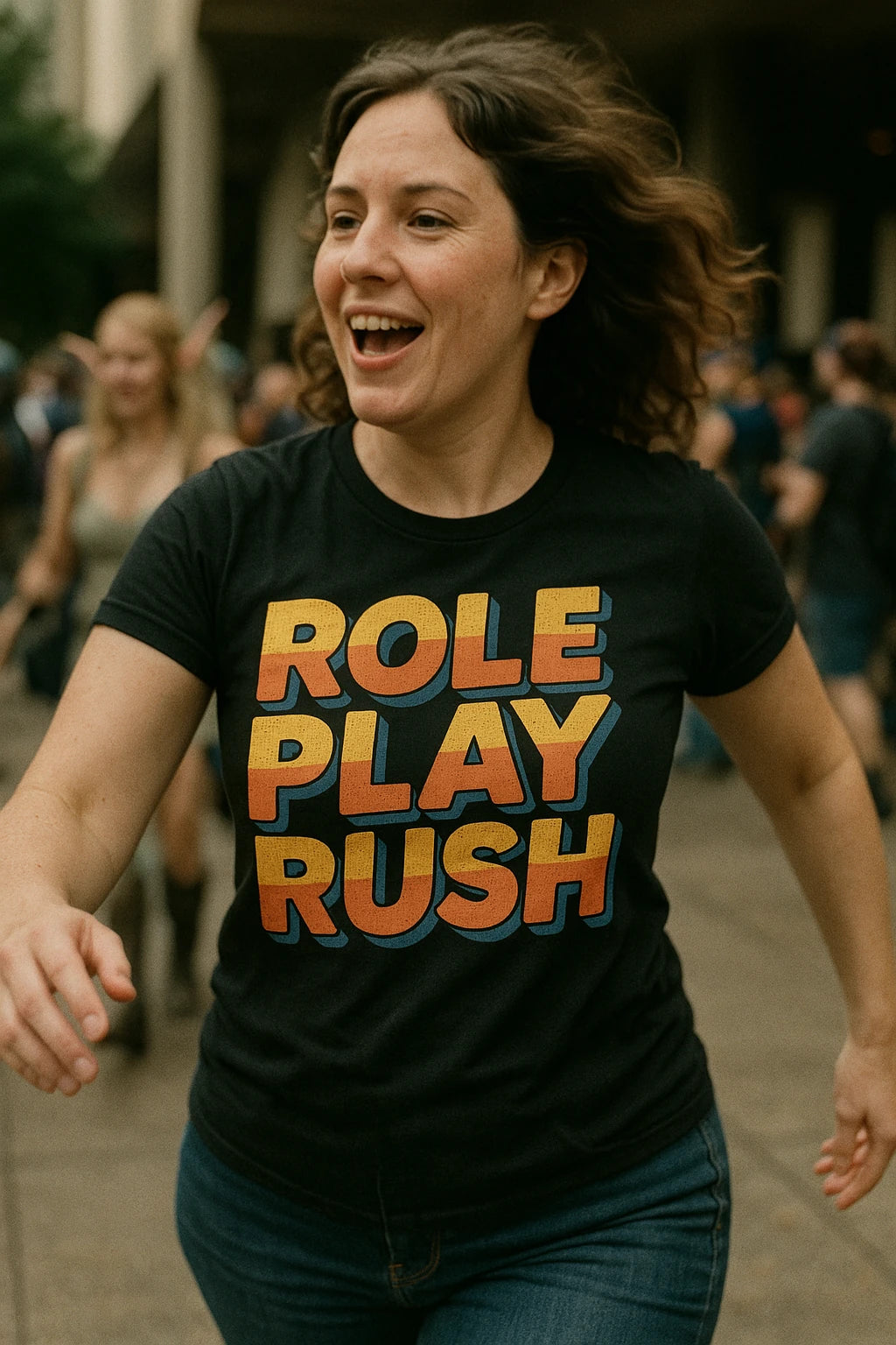 "Role Play Rush" black cosplayers t shirt - a birthday gift for cosplayers lover