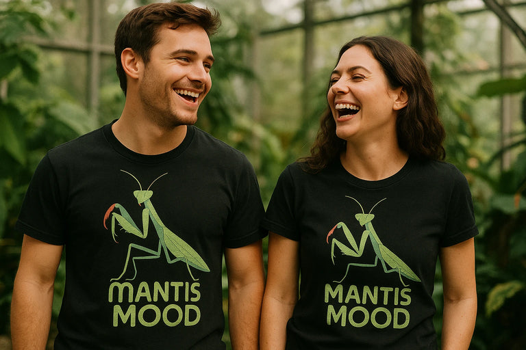 Person wearing the black mantis shirts graphic tee - 
