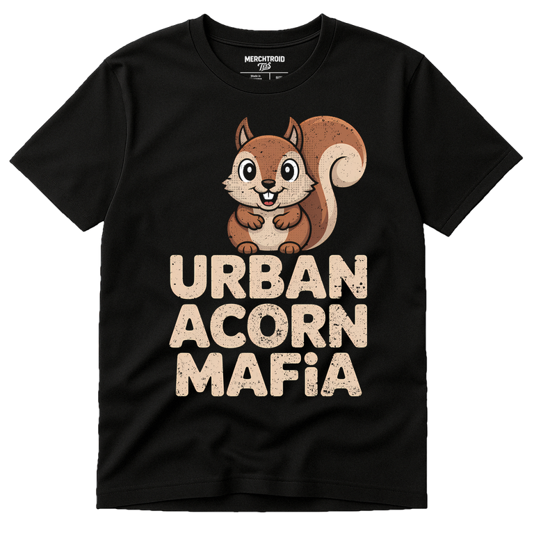 Black T Shirt Squirrel - 