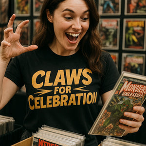 "Claws for Celebration" monster t shirt - product photo 8