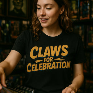 "Claws for Celebration" monster t shirt - product photo 6