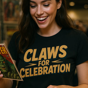 "Claws for Celebration" monster t shirt - product photo 7