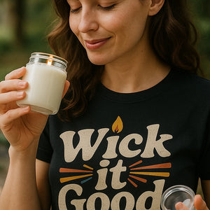 "Wick It Good" black soy candle making set - also a wick holders for candle making