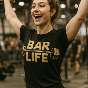 "Bar Life" black weightlifting t shirt - a birthday gift for weightlifting lover
