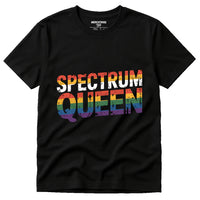 A black t-shirt with the text 