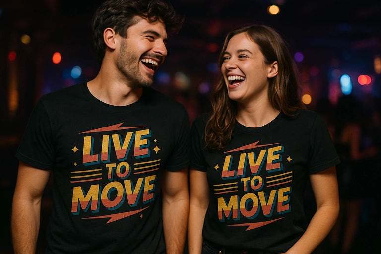 Person wearing the black dancing t shirt graphic tee - 