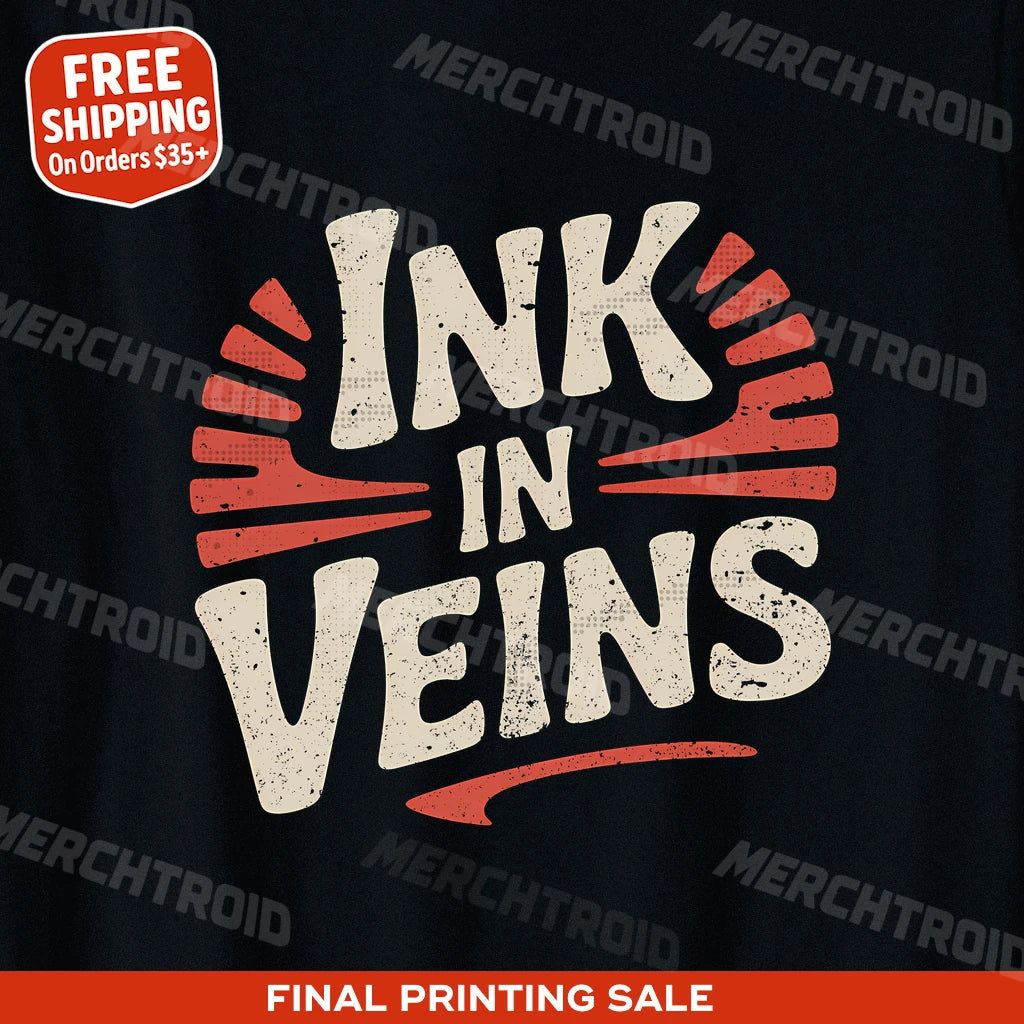 "Ink in Veins" journalist t shirt - product photo 9