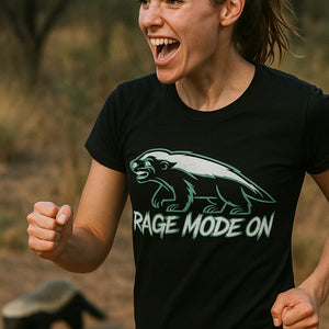 "Rage Mode On" black honey badger t shirt - a birthday gift for honey badger lover