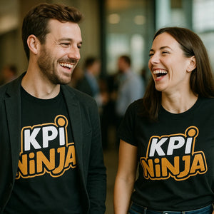 Person wearing the black marketing manager shirts graphic tee - "Kpi Ninja" design