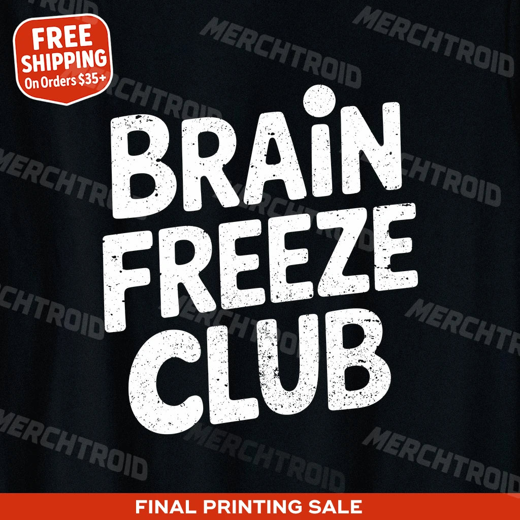 "Brain Freeze Club" cream t shirt - product photo 10