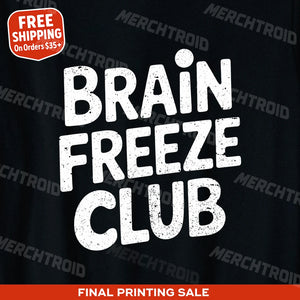 "Brain Freeze Club" cream t shirt - product photo 10