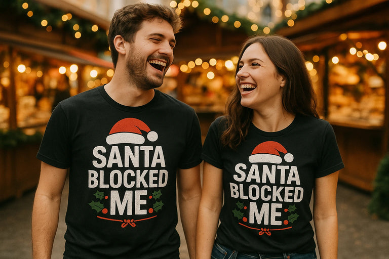 Person wearing the black christmas t shirt graphic tee - 