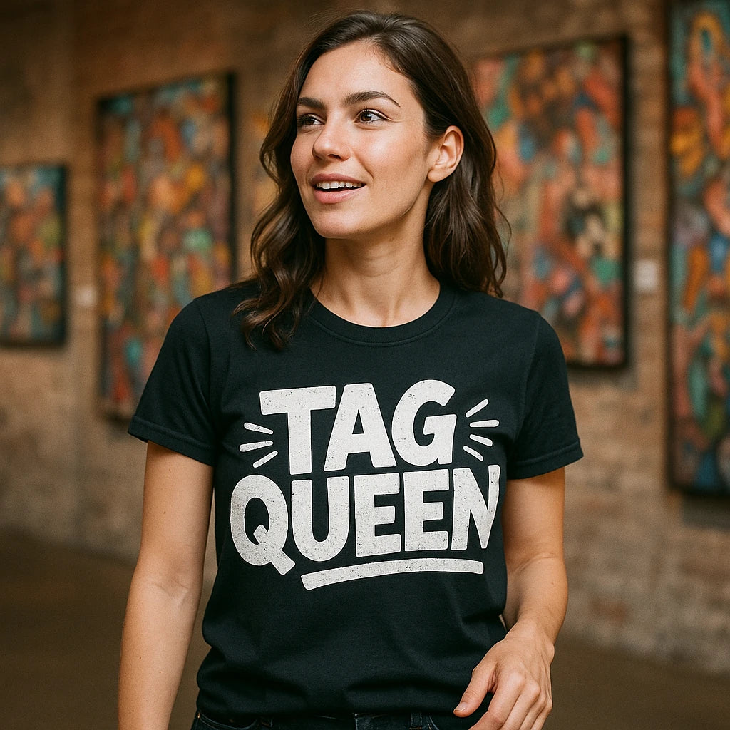 "Tag Queen" street art t shirt - product photo 9