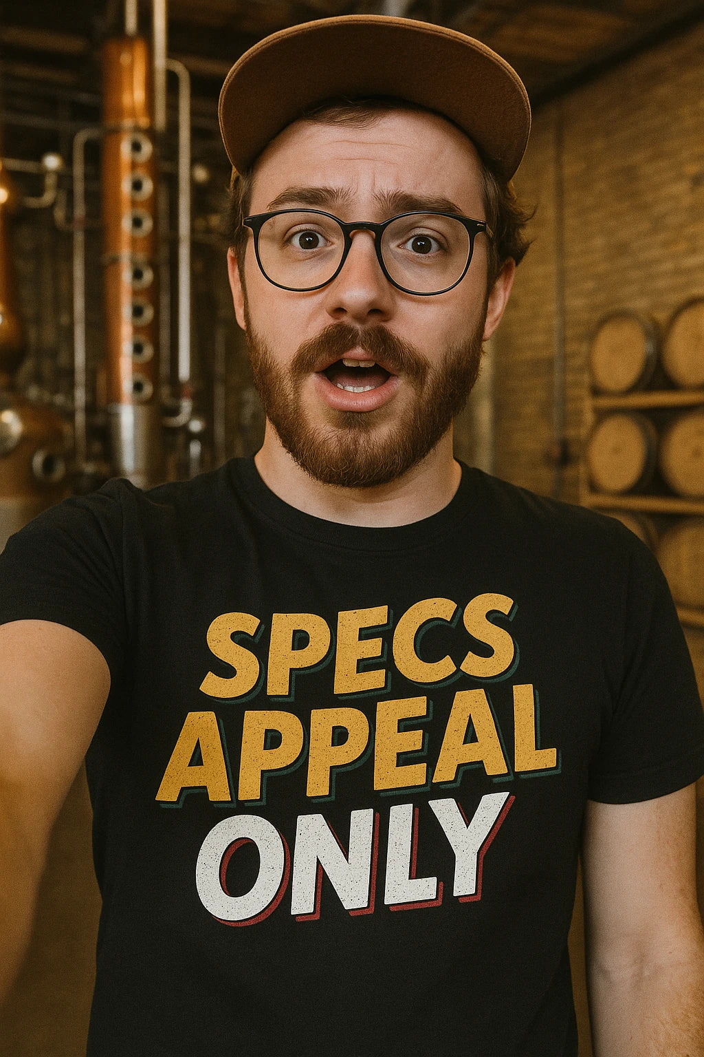 "Specs Appeal Only" black cocktail t shirt - also one of the best gifts for cocktail lovers