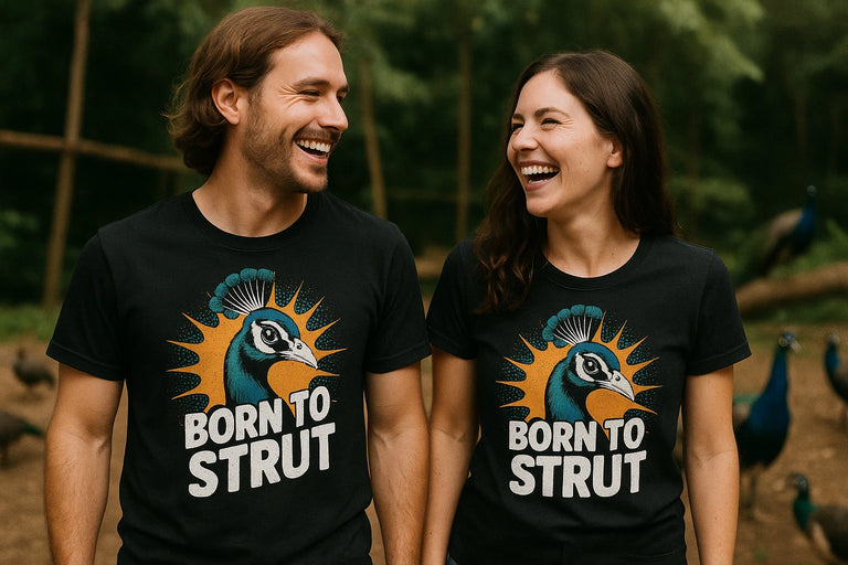 Person wearing the black peacock shirts graphic tee - 