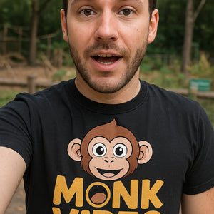 "Monk Vibes" monkey face t shirt - product photo 7