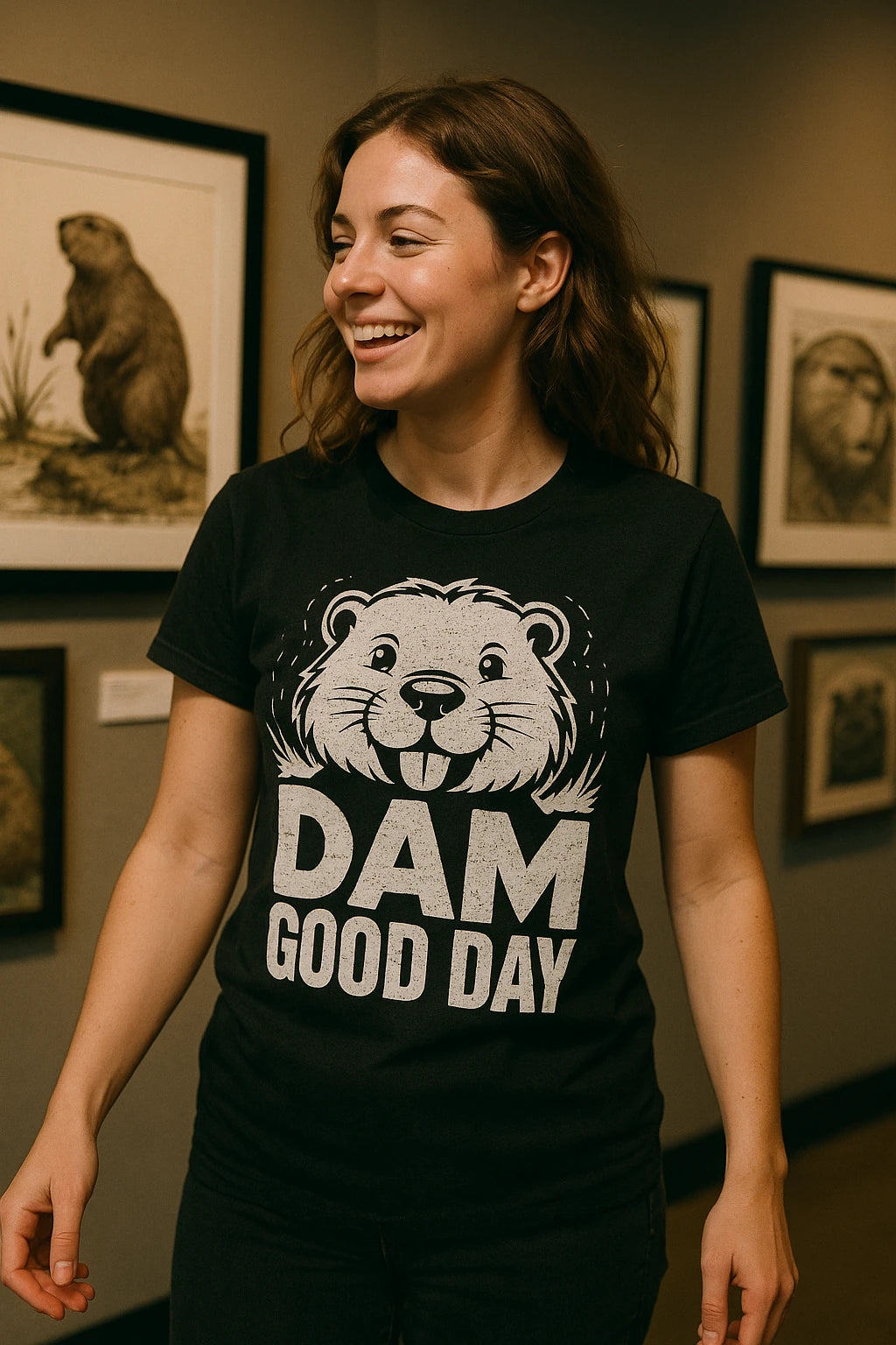 "Dam Good Day" black beavers t shirt - a birthday gift for beavers lover