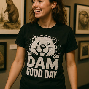 "Dam Good Day" black beavers t shirt - a birthday gift for beavers lover