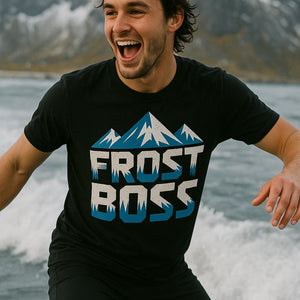 "Frost Boss" black the arctic t shirt - a birthday gift for the arctic lover