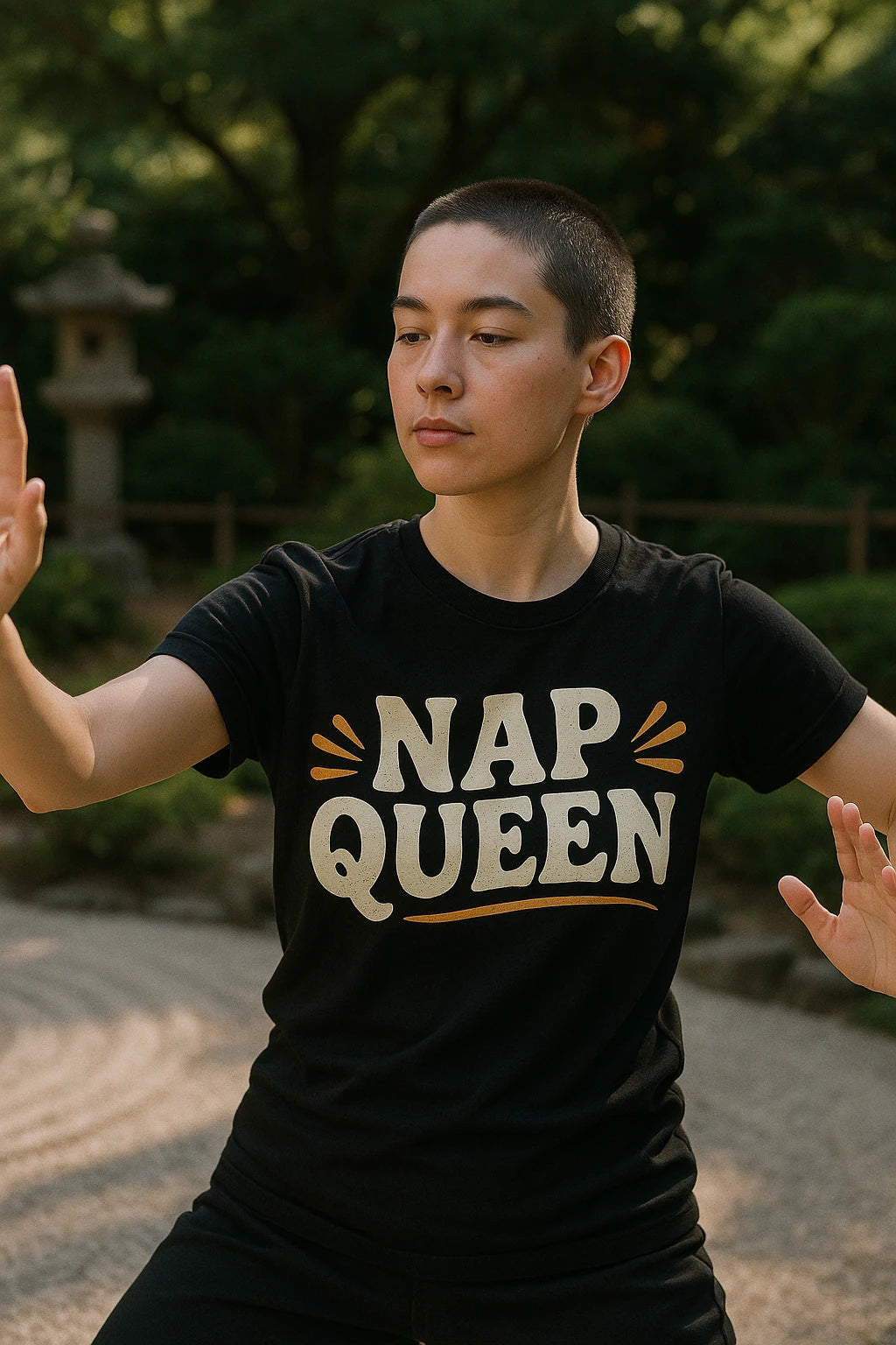 "Nap Queen" black relaxing shirts - a birthday gift for relaxing lover