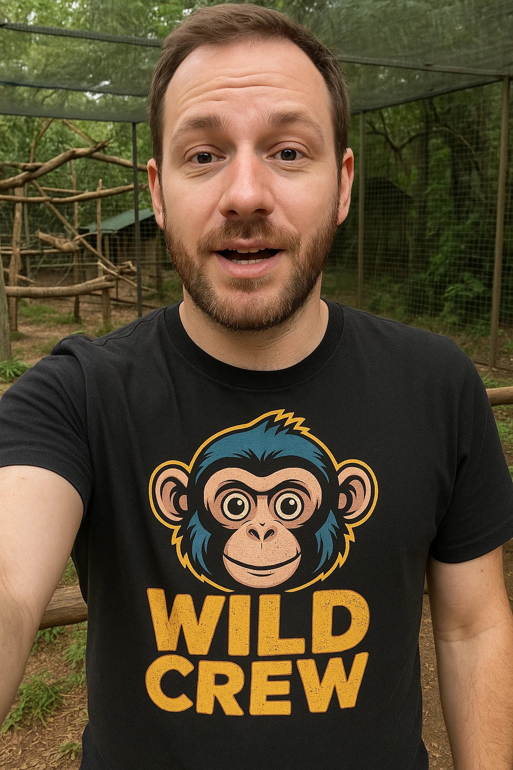 "Wild Crew" not my monkey not my circus t shirt - product photo 7