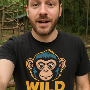 "Wild Crew" not my monkey not my circus t shirt - product photo 7