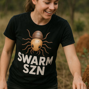 "Swarm Szn" black termite shirts - a birthday gift for termite lover