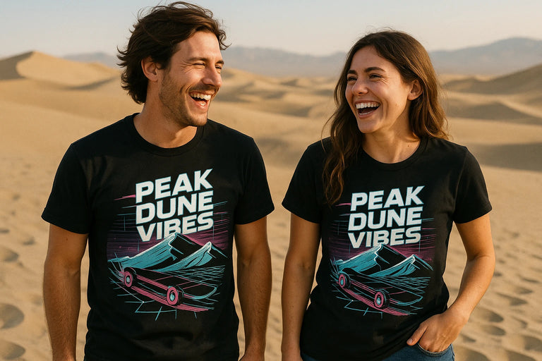Person wearing the black sandboarding shirts graphic tee - 