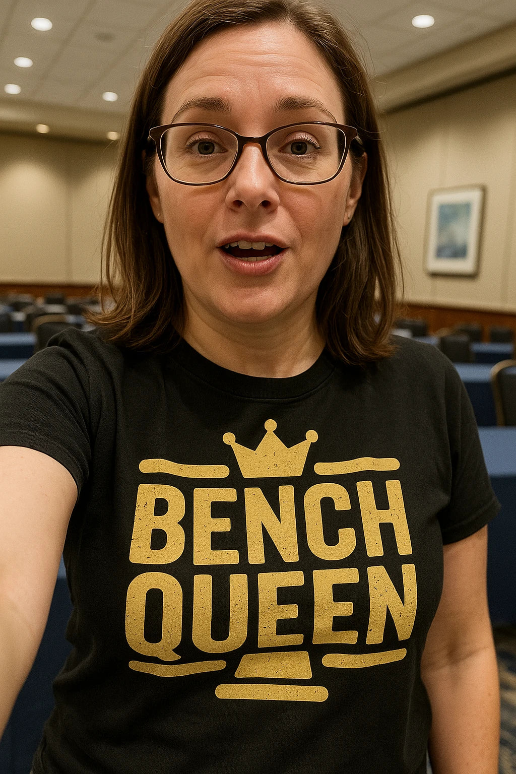 "Bench Queen" black judge t shirt - also a gift for judge swearing in